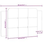 vidaXL Coussin de tête de lit noir et blanc 80 cm similicuir