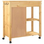 vidaXL Chariot de cuisine MONZA 84x40x88 5 cm bois massif de pin