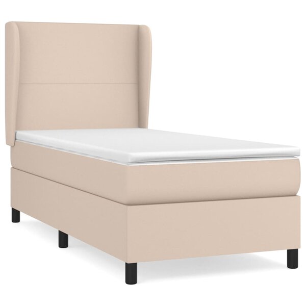 vidaXL Sommier à lattes de lit avec matelas Cappuccino 80x200 cm