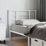 vidaXL Tête de lit métal blanc 100 cm