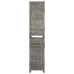 vidaXL Cloison de séparation 3 panneaux Gris 106 5x166 cm Bois solide