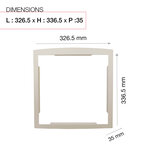 Cadre d'encastrement ton pierre aspect sablé ral 1013