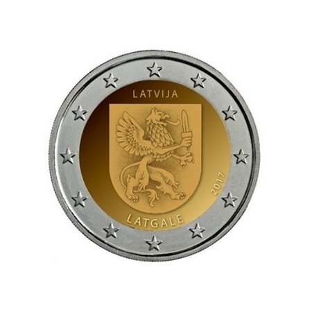 Pièce de monnaie 2 euro commémorative Lettonie 2017 – Latgale