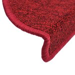 vidaXL Tapis d'escalier 10 Pièces 65x24x4 cm Rouge bordeaux