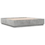 vidaXL Cadre de lit gris béton 200x200 cm bois d'ingénierie