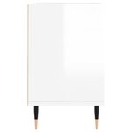 vidaXL Meuble TV blanc brillant 69 5 x 30 x 50 cm bois d'ingénierie
