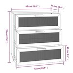 vidaXL Buffet Marron 60x30x70 cm Bois de pin massif et rotin naturel