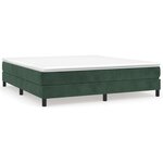 vidaXL Cadre de lit Vert foncé 160x200 cm Velours