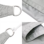 vidaXL Voile d'ombrage gris clair 3x3x3 m 100  polyester oxford