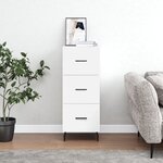 vidaXL Buffet blanc 34 5x34x90 cm bois d'ingénierie