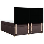 vidaXL Sommier à lattes de lit avec matelas Marron foncé 200x200 cm