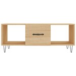 vidaXL Table basse chêne sonoma 102x50x40 cm bois d'ingénierie