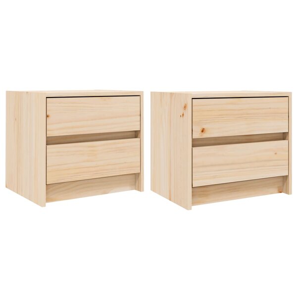 vidaXL Tables de chevet 2 Pièces 40x31x35 5 cm bois de pin massif