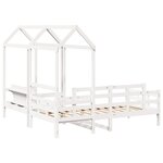 vidaXL Ensemble de lit de jour et de banc et toit 80x200 cm pin massif