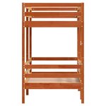 vidaXL Lit superposé cire marron 75x190 cm bois de pin massif