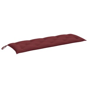 vidaXL Coussin de banc de jardin rouge bordeaux mélangé tissu