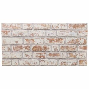 vidaXL Panneaux muraux 3D 10 Pièces rouge et blanc 100x50 cm EPS
