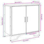 vidaXL Buffet chêne sonoma 78x35 5x74 5 cm bois d'ingénierie
