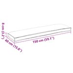 vidaXL Coussins de palette pour banc 2 pièces Gris 150x40x8 cm Tissu Oxford