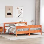 vidaXL Cadre de lit sans matelas cire marron 180x200cm bois pin massif