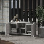 vidaXL Meuble TV Gris béton 102x37 5x52 5 cm Bois d'ingénierie