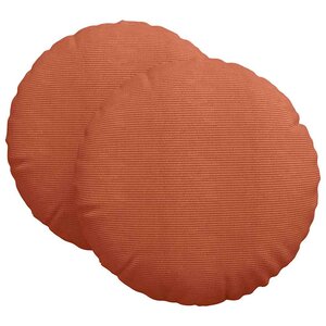 vidaXL Coussins de siège 2 Pièces Rouge orange Ø 80 cm