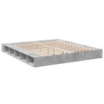 vidaXL Cadre de lit sans matelas gris béton 200x200 cm