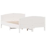 vidaXL Cadre de lit sans matelas blanc 150x200 cm bois de pin massif
