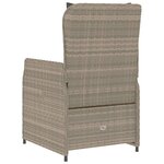 vidaXL Chaises inclinables de jardin lot de2 gris clair résine tressée