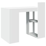 Bureau table poste de travail meuble d'ordinateur informatique étude 103 5 x 56 5 x 94 cm bois d'ingénierie blanc 02_0023504