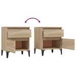 vidaXL Tables de chevet 2 Pièces Chêne sonoma 40x35x50 cm