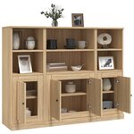 vidaXL Buffets 3 Pièces chêne sonoma bois d'ingénierie