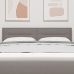 vidaXL Tête de Lit LED Design Lignes Taupe 72 cm Tissu