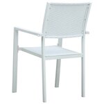 vidaXL Ensemble à manger de jardin 9 Pièces Blanc