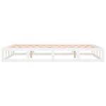 vidaXL Cadre de lit Blanc 140x200 cm Bois massif