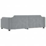vidaXL Lit de repos gris clair 90x200 cm Tissu