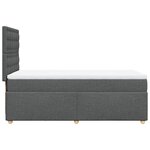 vidaXL Sommier à lattes de lit avec matelas Gris foncé 80x200 cm Tissu