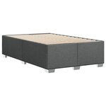vidaXL Cadre de lit gris foncé 120x190 cm tissu