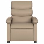 vidaXL Fauteuil de massage inclinable électrique cappuccino similicuir