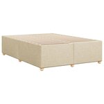vidaXL Cadre de lit sans matelas crème 140x190 cm tissu