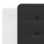 vidaXL Cadre de lit et tête de lit blanc et noir 180x200 cm similicuir