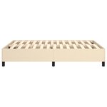 vidaXL Cadre de lit Crème 140 x 200 cm Tissu