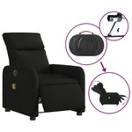 vidaXL Fauteuil de massage inclinable électrique Noir Tissu