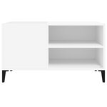 vidaXL Armoire à disques blanc 84 5x38x48 cm bois d'ingénierie