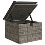 vidaXL Salon de jardin 11 Pièces avec coussins gris résine tressée