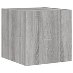 vidaXL Unités murales TV avec LED 6 Pièces gris sonoma bois d'ingénierie