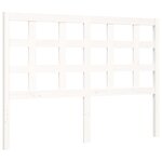vidaXL Cadre de lit avec tête de lit blanc 140x190 cm bois massif