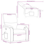vidaXL Fauteuil de massage inclinable Gris clair Tissu