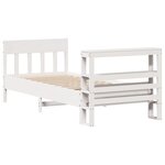 vidaXL Cadre de lit sans matelas blanc 100x200 cm bois de pin massif