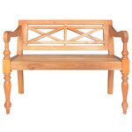 vidaXL Banc Batavia 98 cm Bois d'acajou massif Marron clair